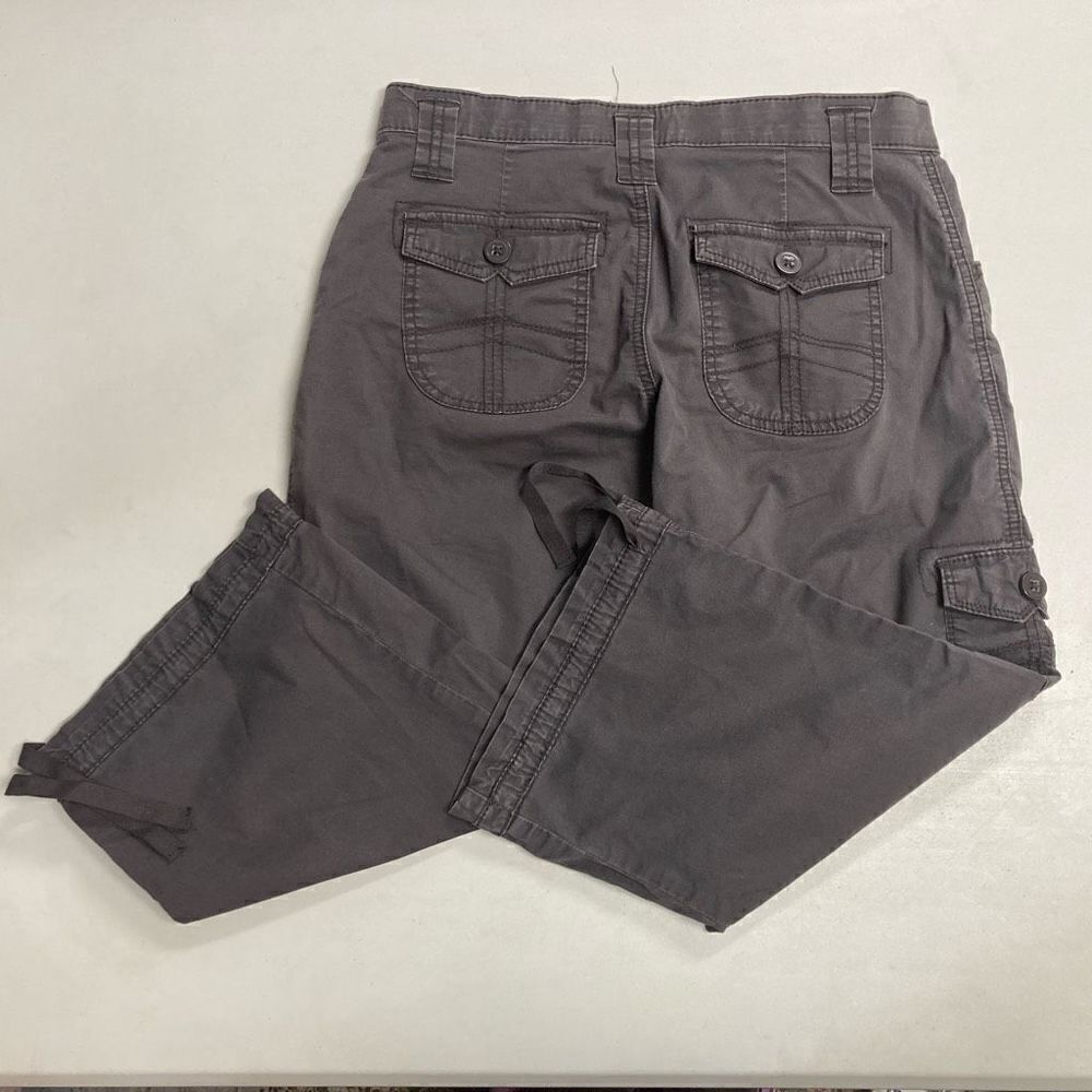 LEE Women’s Cropped Cargo Pants Brown Size 6M Capri - Picture 3 of 12